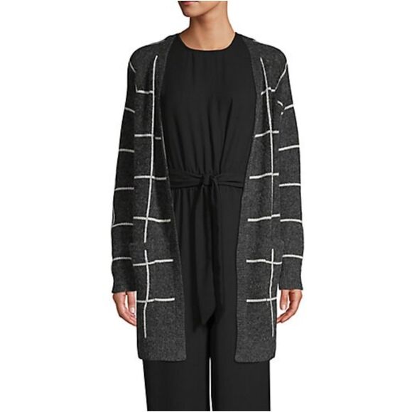 Vero Moda Gray Windowpane Cardigan - Picture 1 of 5